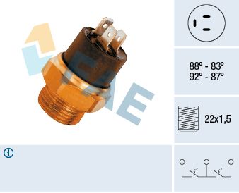 Temperature Switch, radiator fan 37800