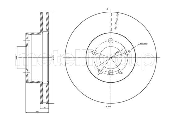 METELLI 23-1068C - Bremsscheibe