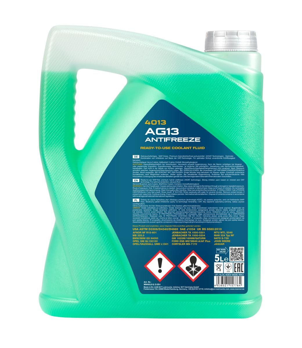 MANNOL K&uuml;hlerfrostschutz GR&Uuml;N - 5 Liter