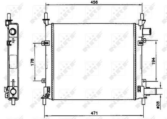 NRF 54601 Radiator, engine cooling