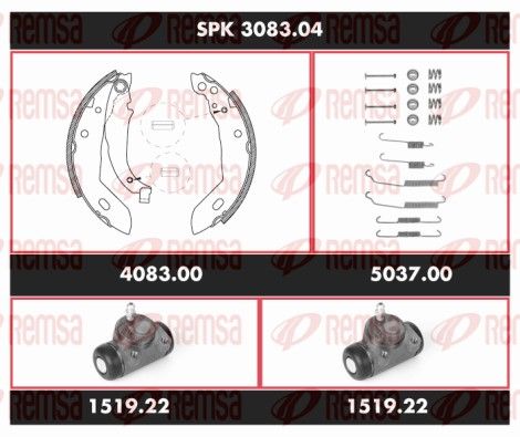 SPK 3083.04 REMSA Super Precision Kit Fék készlet, dobfék