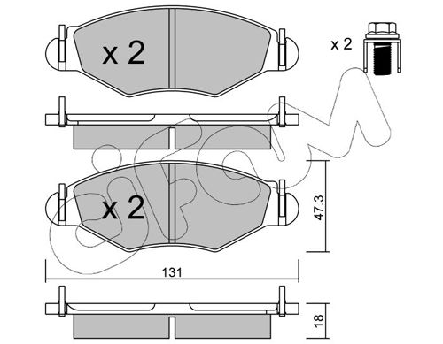 Brake Pad Set, disc brake 822-254-0