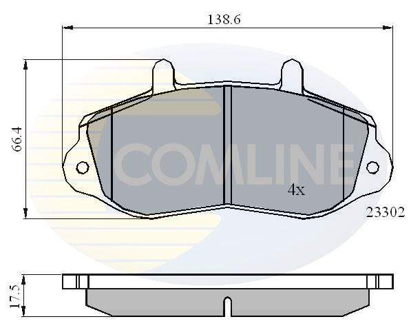 CBP01021 COMLINE fékbetétkészlet, tárcsafék