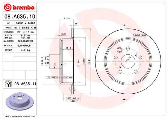 Brake Disc 08.A635.11