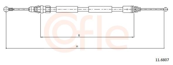 Cable Pull, parking brake 11.6807