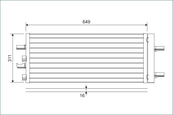 VALEO 822615 Condenser, air conditioning