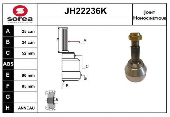 KIT CV JOINT AVEC KR053 - 33