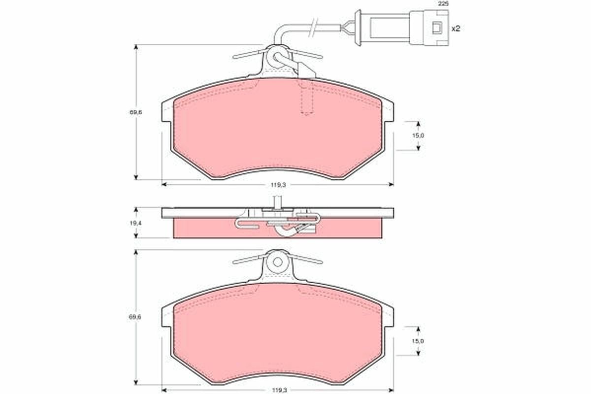 Brake Pad Set, disc brake GDB404