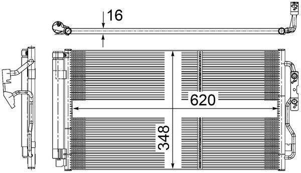 MAHLE AC 652 000S Condenser, air conditioning