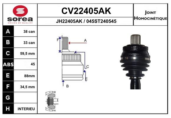 Gelenksatz, Antriebswelle