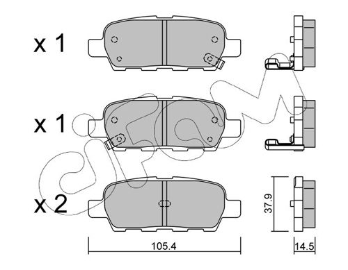 Brake Pad Set, disc brake 822-612-0