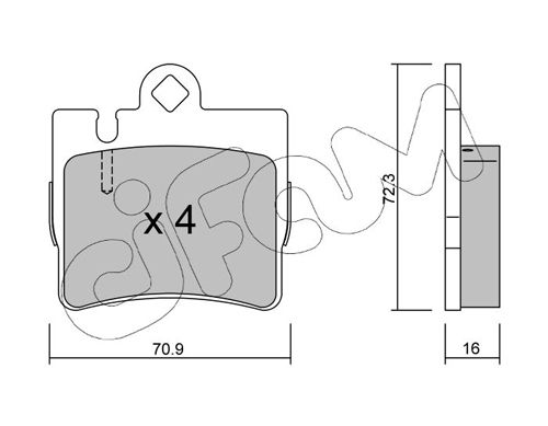 Brake Pad Set, disc brake 822-597-0