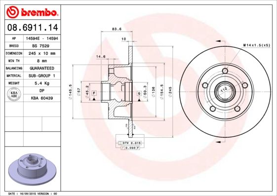 Brake Disc 08.6911.14