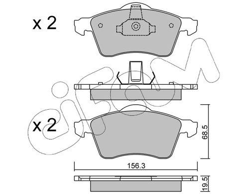 Brake Pad Set, disc brake 822-263-0