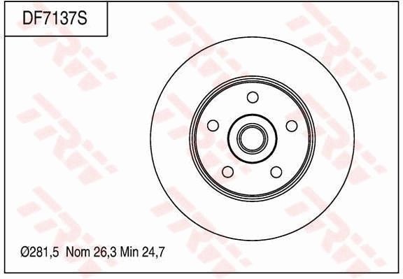 TRW BRAKE DISC - TecDoc Only