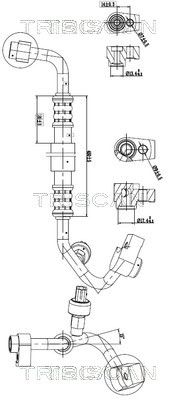 TRISCAN 9010 16022 High-/Low Pressure Line, air conditioning