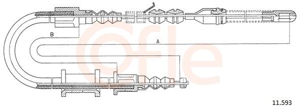 Cable Pull, parking brake 92.11.593