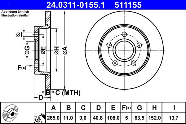 Brake Disc 24.0311-0155.1