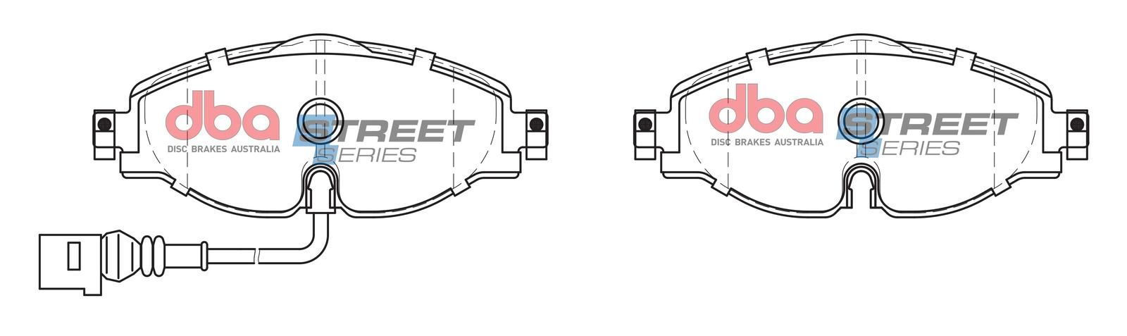 DBA SS STREET SERIES BRAKE PADS [ Audi TT/A3/Skoda Octavia/Volkswagon Golf/Tiguan 2012 - On F ](suits wear sensor DBAWS1120 ) - TecDoc Only
