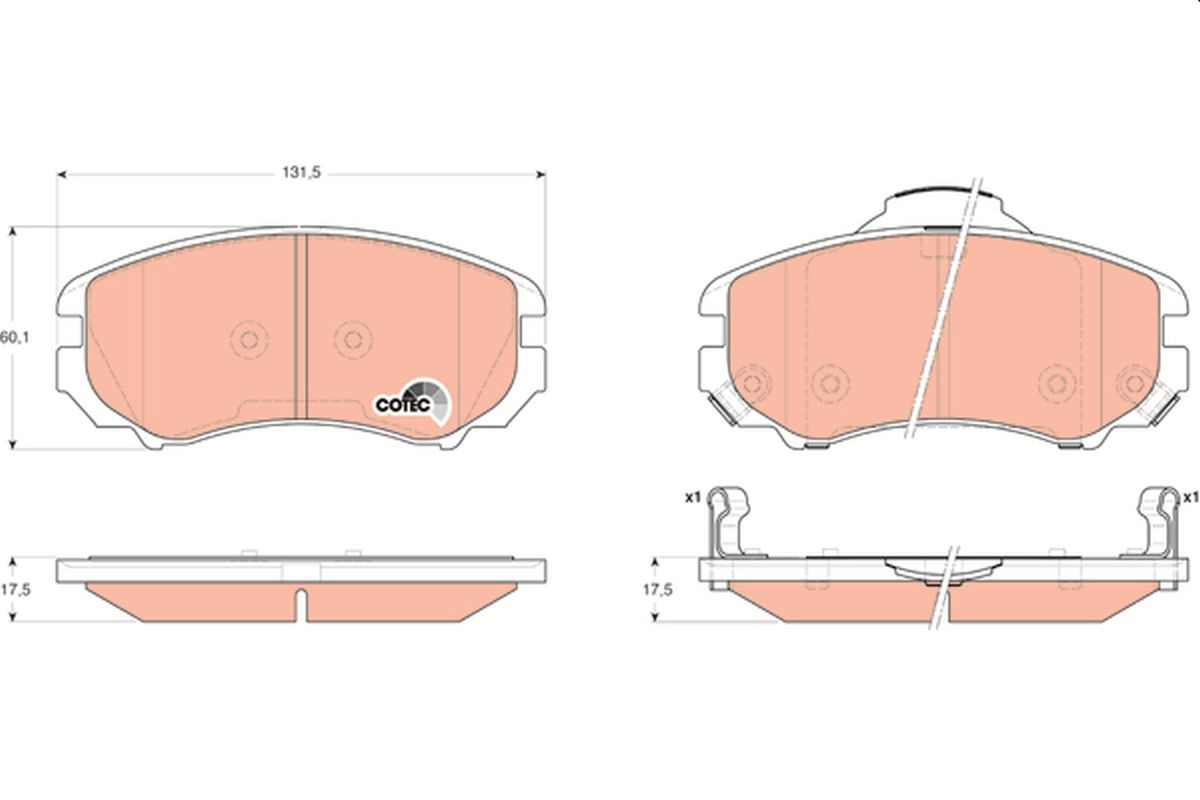 Brake Pad Set, disc brake GDB3352