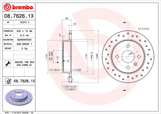 Brake Disc 08.7626.1X