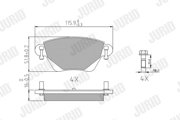 Brake Pad Set, disc brake 573012J