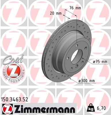 150.3463.52 ZIMMERMANN SPORT Z féktárcsa