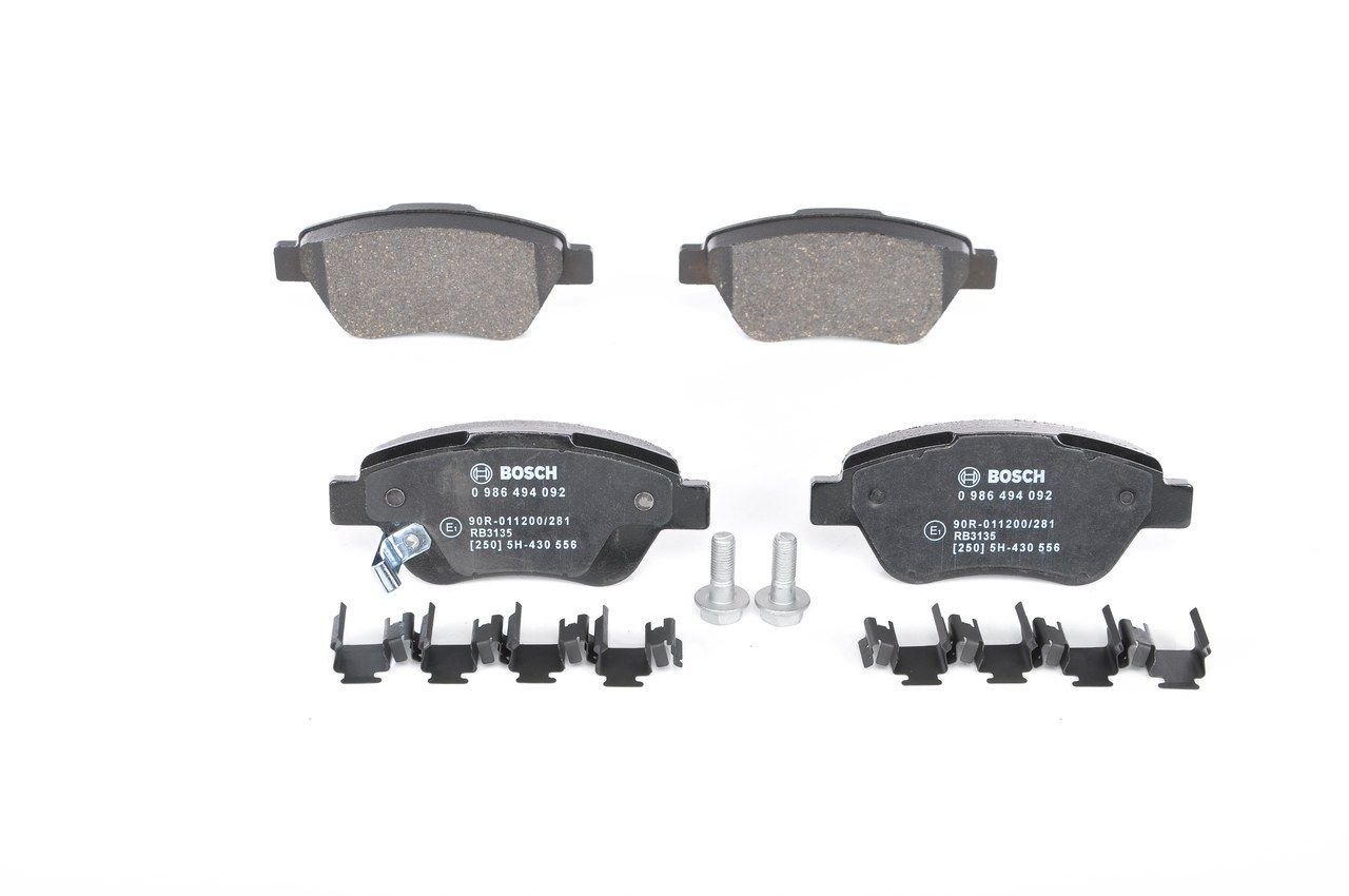 BOSCH 0 986 494 092 - Bremsbelagsatz, Scheibenbremse
