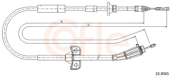 Cable Pull, parking brake 10.8065