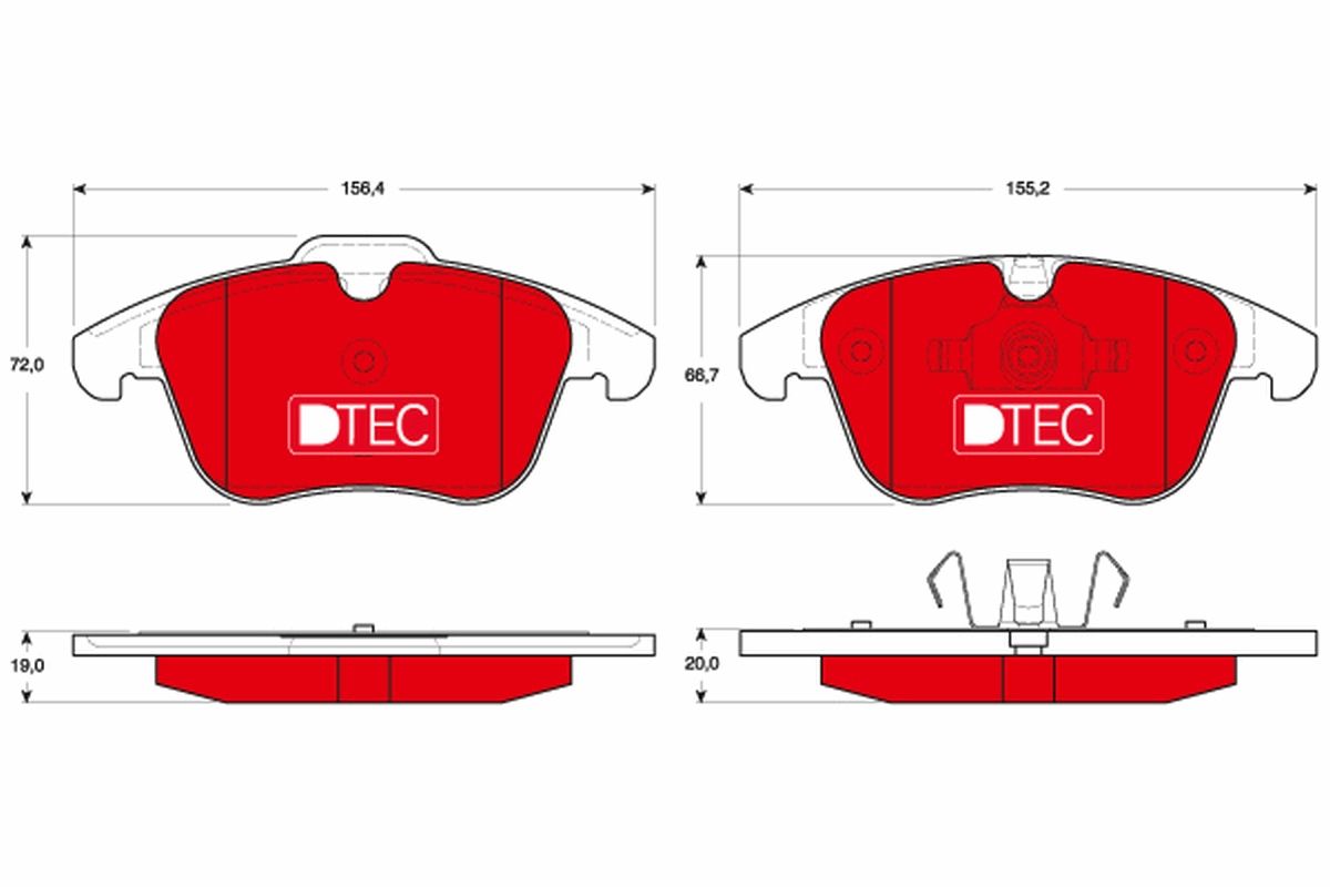 Brake Pad Set, disc brake GDB1683DTE