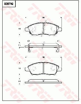 TRW DISC BRAKE PADS - TecDoc Only
