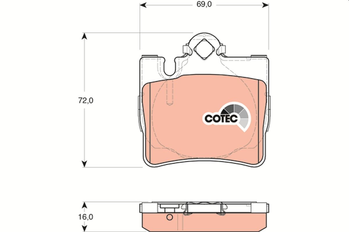 Brake Pad Set, disc brake GDB1455