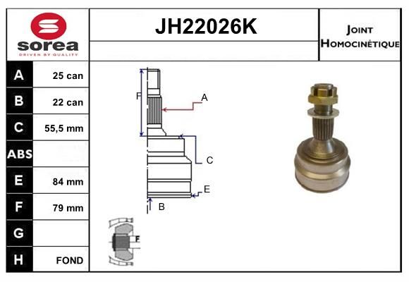 KIT CV JOINT AVEC KR006 - BX