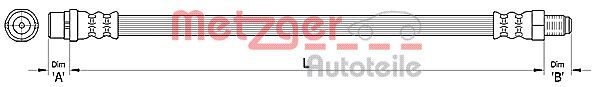4110379 METZGER fékcső