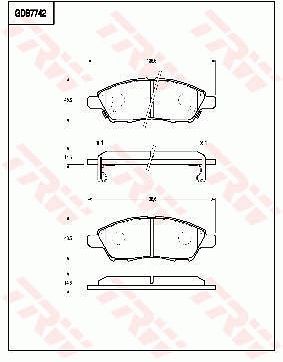 TRW DISC BRAKE PADS - TecDoc Only
