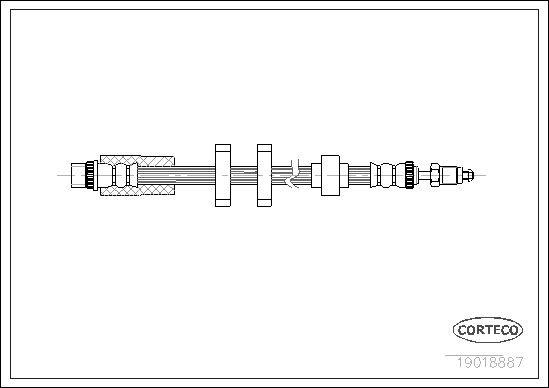 FLEXIBLE DE FREIN PEUGEOT 605  0705