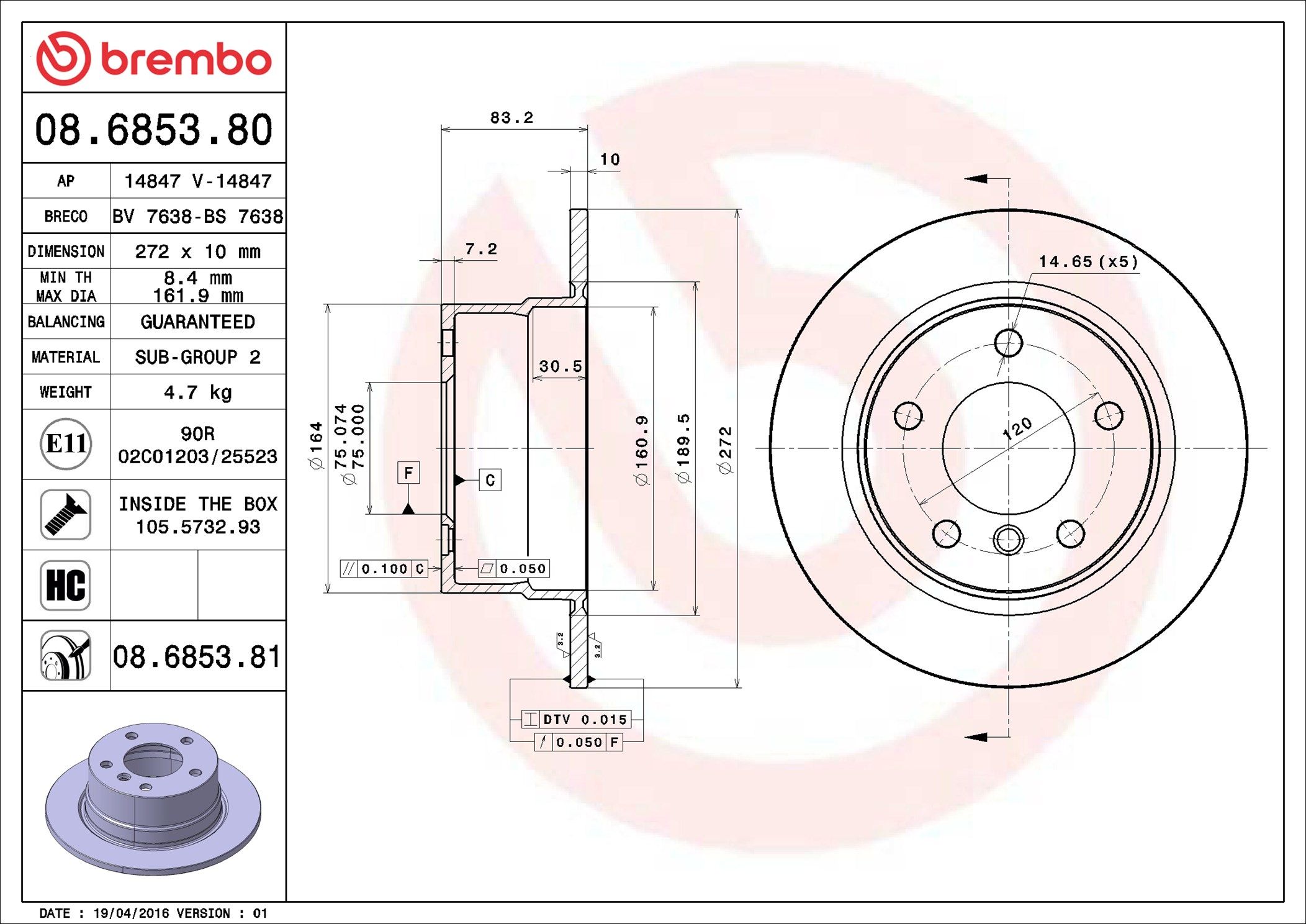 BMW Z3 E36 97-99 (RR) - TecDoc 1