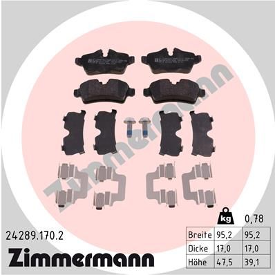 Brake Pad Set, disc brake 24289.170.2