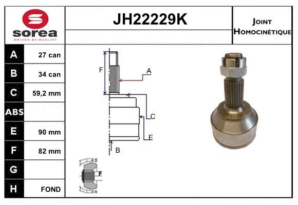 KIT CV JOINT AVEC KR084 - EVASION