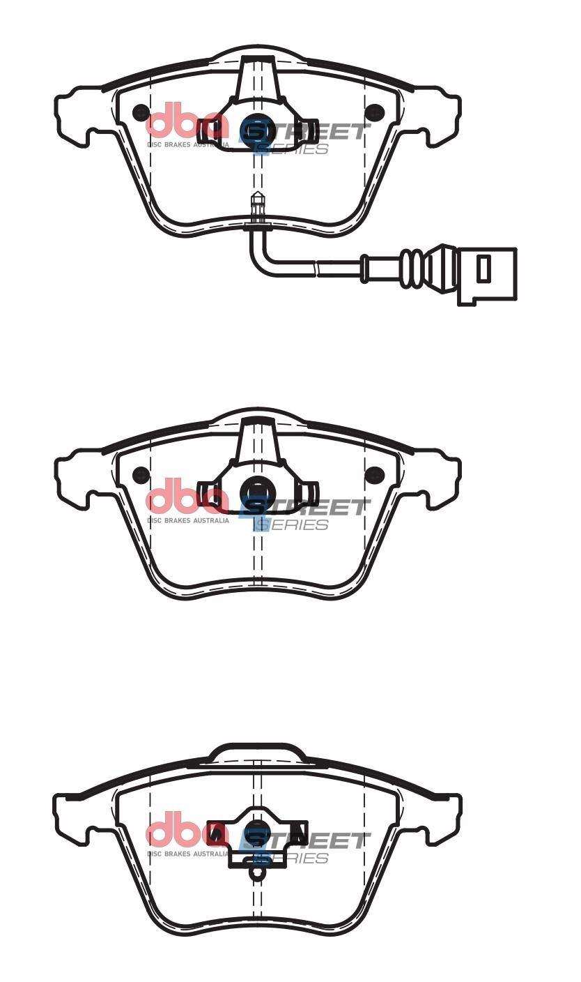 DBA SS STREET SERIES BRAKE PADS [ Audi 2005 - on F ] - TecDoc Only