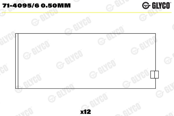 71-4095/6 0.50mm GLYCO hajtókar csapágy
