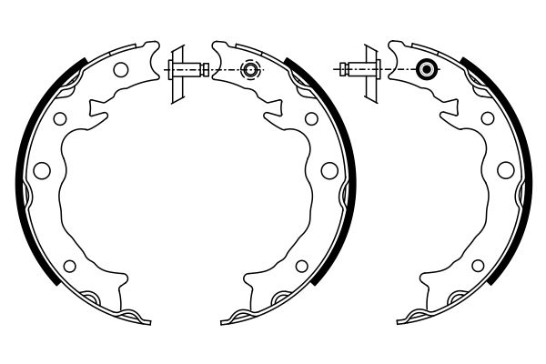 Bremsbackensatz, Feststellbremse Bremsbackensatz, Feststellbremse