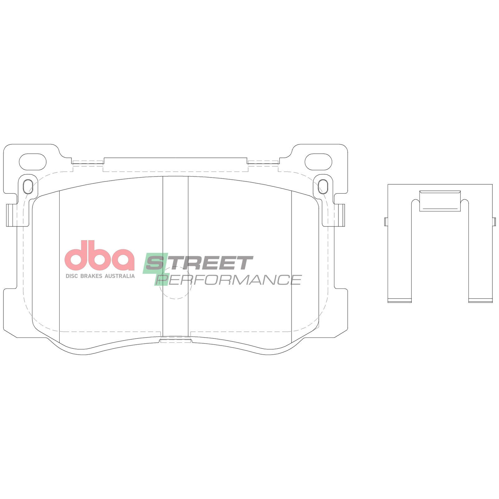 DBA SP STREET PERFORMANCE BRAKE PADS [  Hyundai Genesis 2015 - On F ] - TecDoc Only