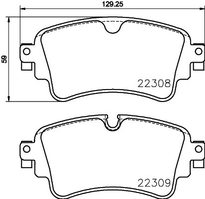 Brake Pad Set, disc brake 8DB 355 024-791