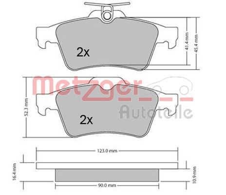 Brake Pad Set, disc brake 1170006