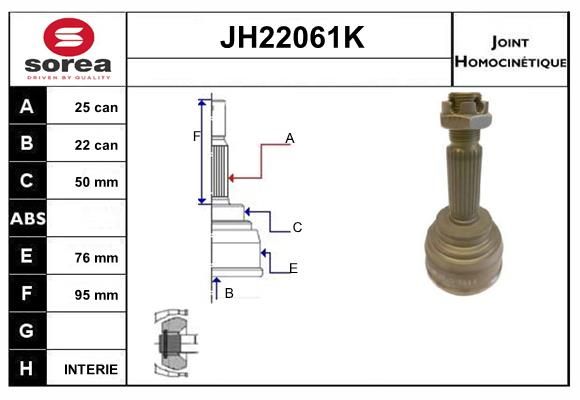 KIT CV JOINT AVEC KR006 - COLT