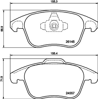 Brake Pad Set, disc brake 8DB 355 040-141