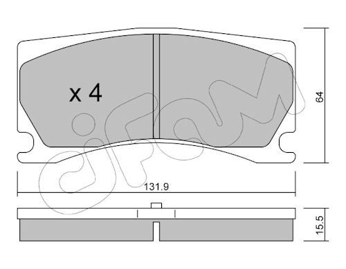 Bremsbelagsatz, Scheibenbremse