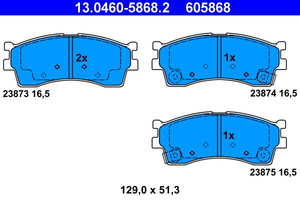 Brake Pad Set, disc brake 13.0460-5868.2