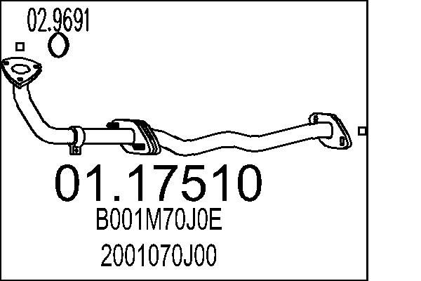 01.17510 MTS kipufogócső
